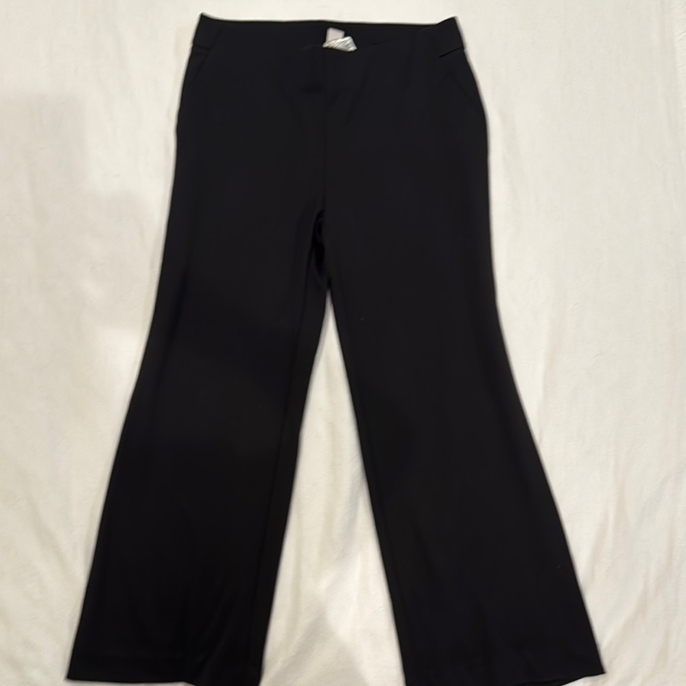 🖤Chico’s Ponte Wide Leg Trousers Size 1R-Black